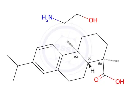 Chemical structure of Dehydroabietic Acid 2-Aminoethanol Salt