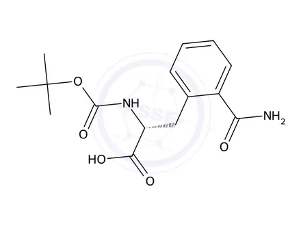 Chemical structure of Boc-D-2-Carbamoylphe