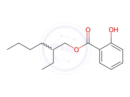 Chemical structure of Salicylic acid-2-ethyl-1-hexyl ester