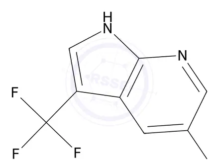 Chemical structure of 5-Chloro-3-(trifluoromethyl)-1H-pyrrolo[2,3-b]pyridine