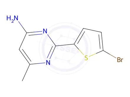 Chemical structure of 2-(5-Bromothiophen-2-yl)-6-methylpyrimidin-4-amine