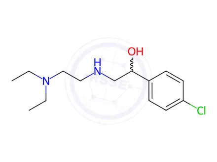 Chemical structure of Benzyl alcohol, p-chloro-alpha-((2-(diethylamino)ethyl)aminomethyl)
