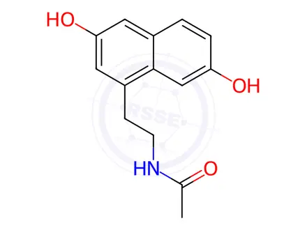 Chemical structure of 7-Desmethyl-3-hydroxyagomelatine