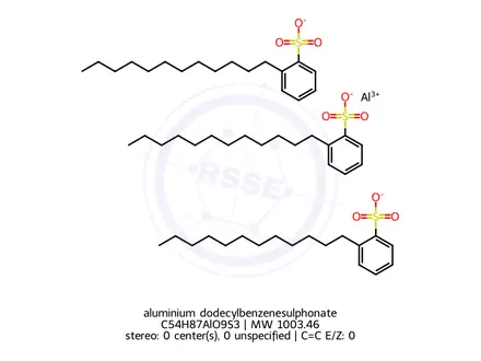 Chemical structure of aluminium dodecylbenzenesulphonate