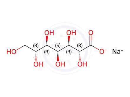 Chemical structure of D-Glycero-D-gulo-heptonic Acid Sodium Salt