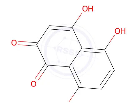 Chemical structure of 2,5,8-Trihydroxy-1,4-naphthoquinone