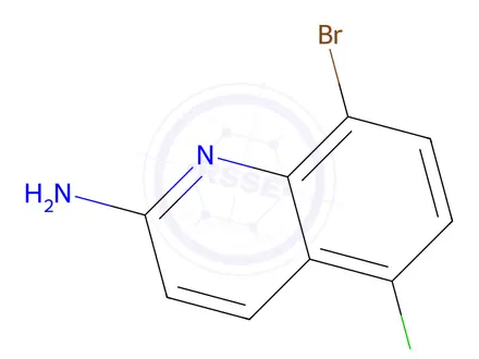 Chemical structure of 8-bromo-5-chloroquinolin-2-amine
