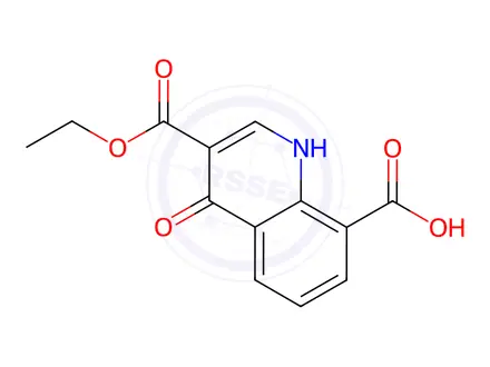 Chemical structure of 3-(Ethoxycarbonyl)-4-oxo-1,4-dihydroquinoline-8-carboxylic acid