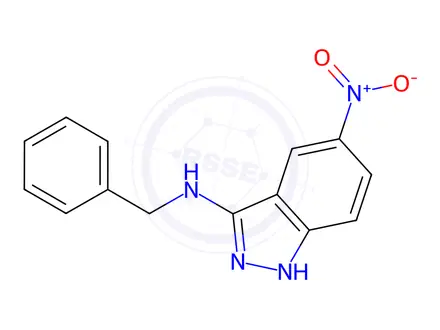 Chemical structure of N-Benzyl-5-nitro-1H-indazol-3-amine