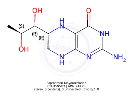 Chemical structure of Sapropterin