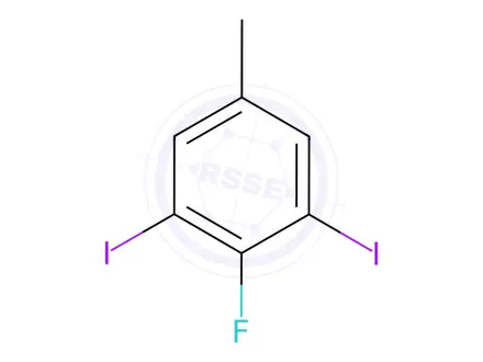 Chemical structure of Benzene, 2-fluoro-1,3-diiodo-5-methyl-