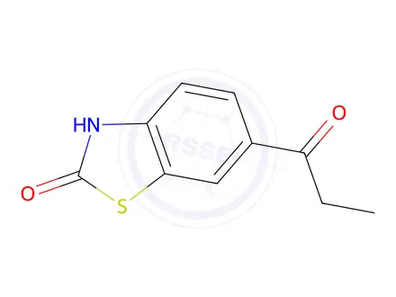 Chemical structure of 2(3H)-Benzothiazolone,6-(1-oxopropyl)-(9CI)