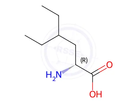 Chemical structure of (R)-2-Amino-4-ethylhexanoic acid
