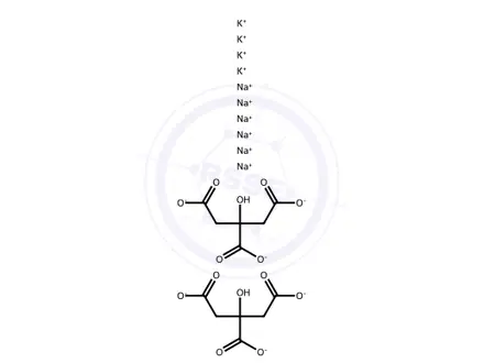 Chemical structure of HEXAPOTASSIUMHEXASODIUMPENTACITRATE