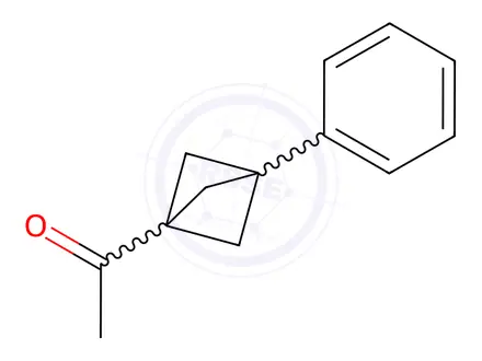 Chemical structure of Ethanone, 1-(3-phenylbicyclo[1.1.1]pent-1-yl)-