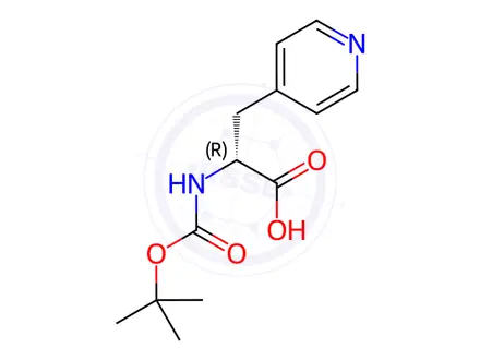 Chemical structure of Boc-D-4-Pal-OH
