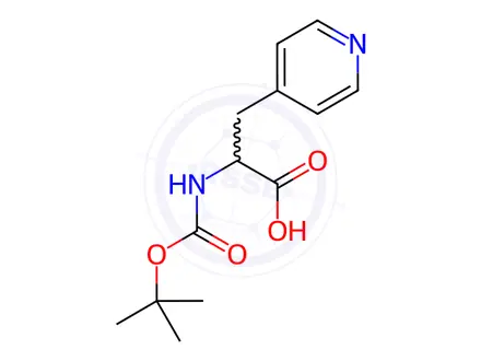 Chemical structure of Boc-3-(4-pyridyl)-DL-alanine