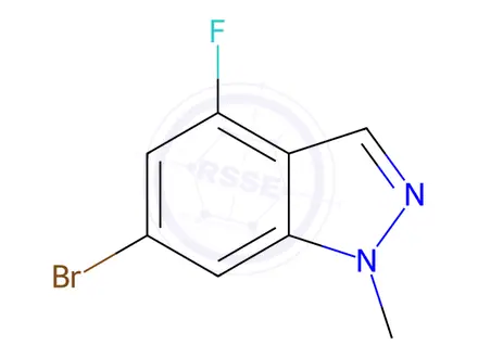 Chemical structure of 6-Bromo-4-fluoro-1-methyl-1H-indazole