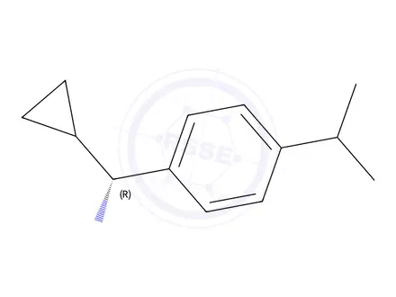Chemical structure of (R)-cyclopropyl(4-isopropylphenyl)methanamine