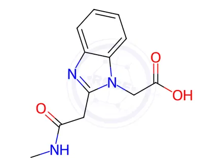 Chemical structure of (2-Methylcarbamoylmethyl-benzoimidazol-1-yl)-acetic acid