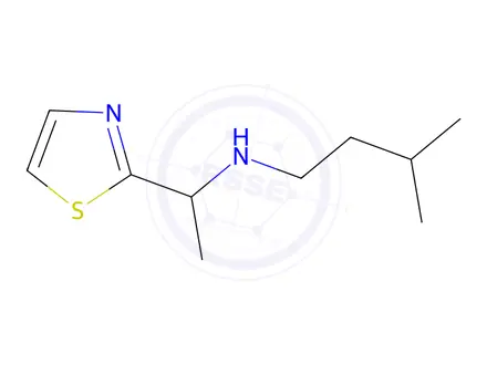 Chemical structure of 3-Methyl-N-(1-(thiazol-2-yl)ethyl)butan-1-amine