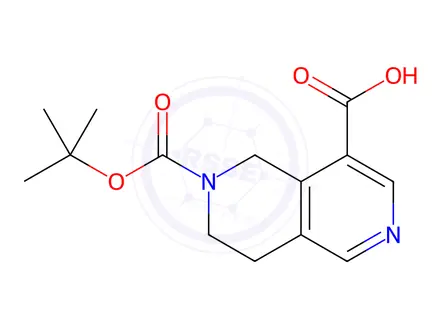 Chemical structure of 2,6-Naphthyridine-2,8(1H)-dicarboxylic acid, 3,4-dihydro-, 2-(1,1-dimethylethyl) ester