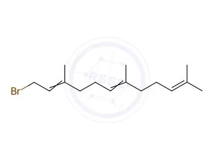 Chemical structure of Farnesol Impurity 3 ((E,E)-Farnesyl Bromide)