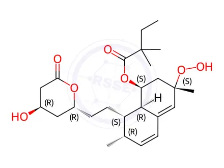 Chemical structure of (3S)-Hydroxperoxy Simvastatin