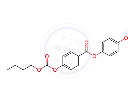 Chemical structure of N-BUTYL 4-(4'-METHOXYPHENOXYCARBONYL)PHENYL CARBONATE