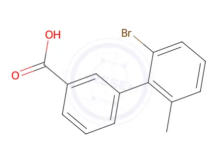 Chemical structure of 2-Bromo-6-methyl-[1,1'-biphenyl]-3-carboxylic acid