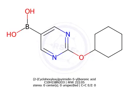 Chemical structure of (2-(Cyclohexyloxy)pyrimidin-5-yl)boronic acid