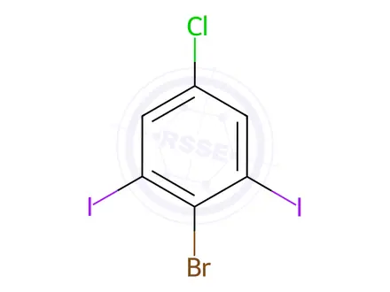 Chemical structure of Benzene, 2-bromo-5-chloro-1,3-diiodo-