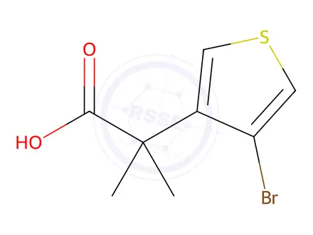 Chemical structure of 2-(4-Bromothiophen-3-yl)-2-methylpropanoic acid