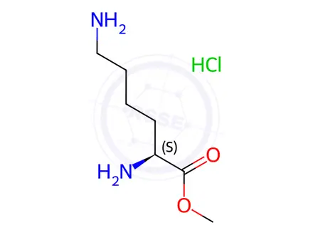 Chemical structure of methyl L-lysinate hydrochloride