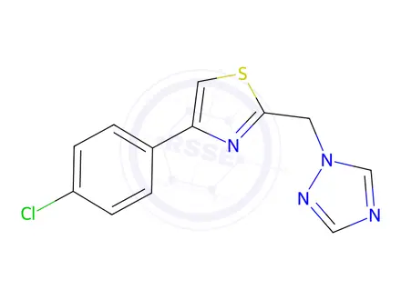 Chemical structure of 2-((1H-1,2,4-triazol-1-yl)methyl)-4-(4-chlorophenyl)thiazole