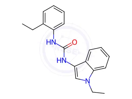 Chemical structure of 1-(1-Ethyl-1H-indol-3-yl)-3-(2-ethylphenyl)urea