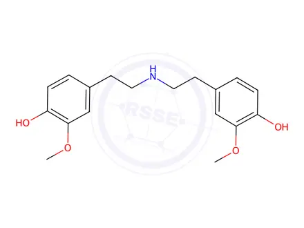 Chemical structure of 4,4'-(azanediylbis(ethane-2,1-diyl))bis(2-methoxyphenol)