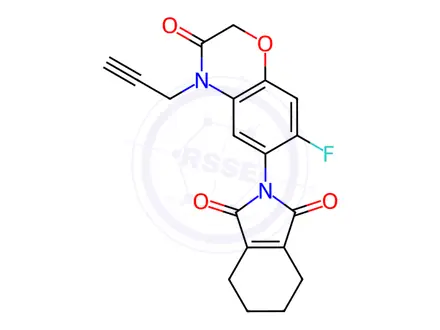 Chemical structure of Flumioxazin