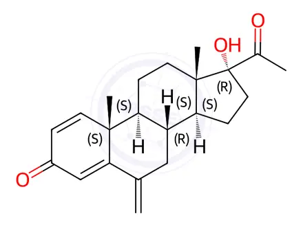 Chemical structure of Delta-1,6-methylene-17-hydroxyprogest