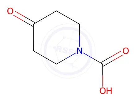Chemical structure of 4-Oxopiperidine-1-carboxylic Acid