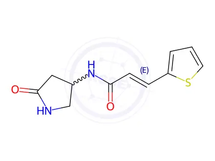 Chemical structure of N-(5-Oxopyrrolidin-3-yl)-3-(thiophen-2-yl)acrylamide