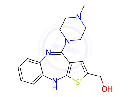 Chemical structure of 2-Hydroxymethyl Olanzapine