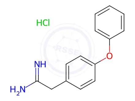 Chemical structure of 2-(4-Phenoxy-phenyl)-acetamidine Hydrochloride