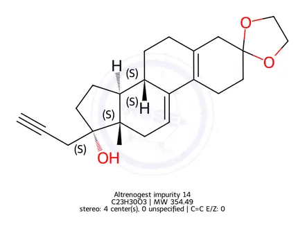 Chemical structure of Altrenogest Impurity 14