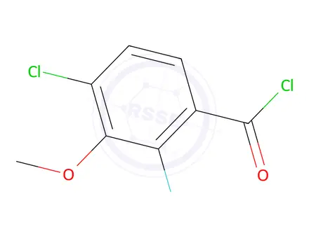 Chemical structure of 4-Chloro-2-fluoro-3-Methoxybenzoyl chloride, 97%