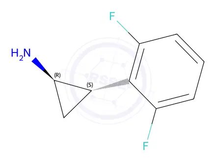 Chemical structure of (1R,2S)-2-(2,6-Difluorophenyl)cyclopropanamine