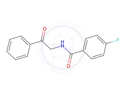 Chemical structure of 4-fluoro-N-(2-oxo-2-phenylethyl)benzamide