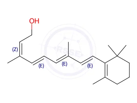 Chemical structure of 13-cis-Retinol