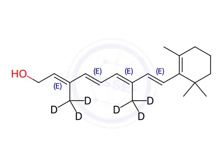 Chemical structure of Vitamins A-[D6]