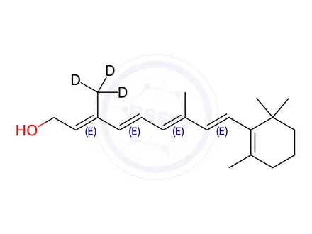 Chemical structure of Retinol-[D3]